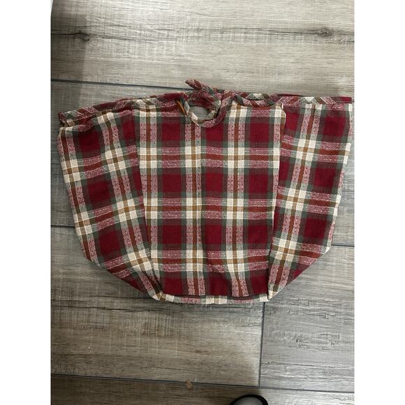 Longaberger 9" MEASURING Basket Liner Orchard Park Plaid fabric - Picture 1 of 2